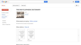
                            12. THE ENCYCLOPAEDIC DICTIONARY