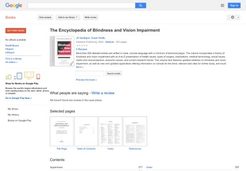 
                            8. The Encyclopedia of Blindness and Vision Impairment