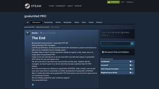 
                            6. The End :: goalunited PRO General Discussions - Steam Community