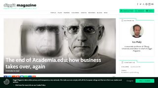 
                            12. The end of Academia.edu: how business takes over, again | diggit ...