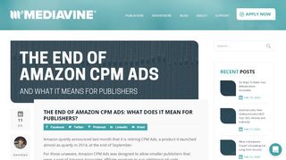 
                            3. The End of Amazon CPM Ads: What Does it Mean For Publishers ...