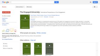 
                            13. The Engaged University: International Perspectives on Civic Engagement