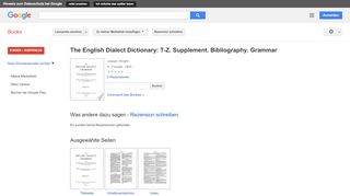 
                            9. The English Dialect Dictionary: T-Z. Supplement. Bibliography. Grammar