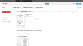 
                            9. The English Theatre: In Eight Volumes. Containing the Most Valuable ...