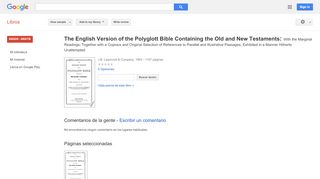 
                            12. The English Version of the Polyglott Bible Containing the Old and ... - Resultado de Google Books