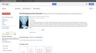 
                            7. The Entrepreneurial Librarian: Essays on the Infusion of ... - Resultat for Google Books