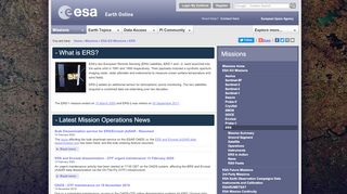 
                            7. The ERS Mission - ERS - Earth Online - ESA