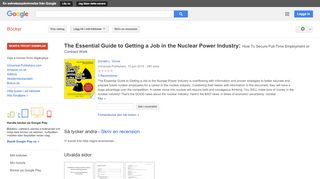 
                            11. The Essential Guide to Getting a Job in the Nuclear Power ... - Google böcker, resultat