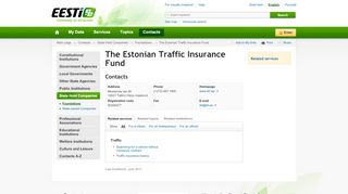 
                            9. The Estonian Traffic Insurance Fund - Eesti.ee