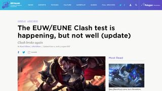 
                            11. The EUW/EUNE Clash test is happening, but not well (update) - The ...