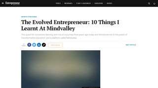 
                            12. The Evolved Entrepreneur: 10 Things I Learnt At Mindvalley