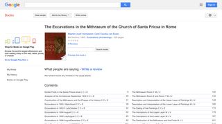 
                            10. The Excavations in the Mithraeum of the Church of Santa Pricsa in Rome - Google बुक के परिणाम