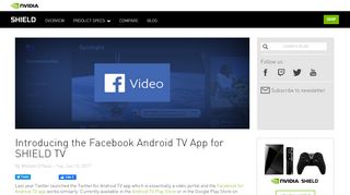 
                            8. The Facebook Android TV App for SHIELD TV | NVIDIA SHIELD Blog