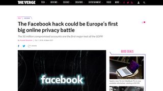 
                            12. The Facebook hack could be Europe's first big online privacy battle ...