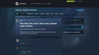 
                            10. The fact you can 5 star every island with 6 Dinos :: Jurassic World ...