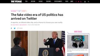 
                            11. The fake video era of US politics has arrived on Twitter - The Verge