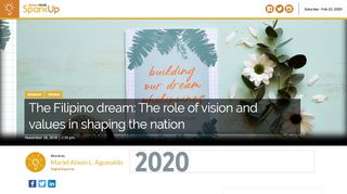 
                            7. The Filipino dream: The role of vision and values in shaping the nation ...