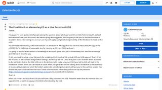 
                            11. The Final Word on elementaryOS as a Live Persistent USB ...