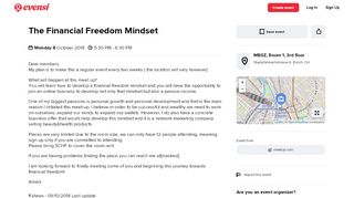 
                            12. The Financial Freedom Mindset - 8 OKT 18 - Evensi