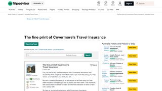 
                            13. The fine print of Covermore's Travel Insurance - Australia Forum ...
