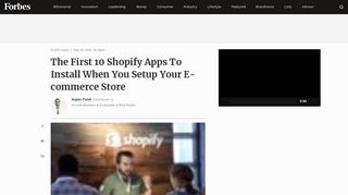 
                            7. The First 10 Shopify Apps To Install When You Setup Your E ... - Forbes