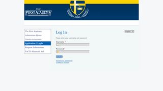 
                            8. The First Academy - Online Application - Log In - RenWeb