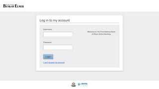 
                            3. The First National Bank of Elmer | Login