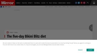 
                            5. The five-day Bikini Blitz diet - Mirror Online