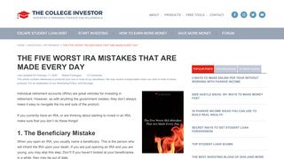 
                            6. The Five Worst IRA Mistakes That Are Made Every Day