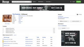 
                            10. The Footclub - Driftwood (CD, Single) | Discogs
