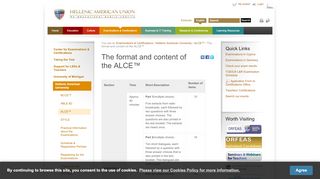 
                            9. The format and content of the ALCE™ | Examinations & Certifications