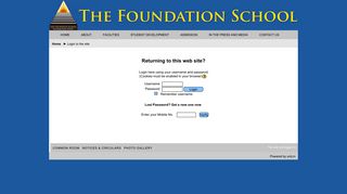 
                            2. The Foundation School: Login to the site