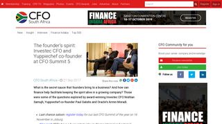 
                            12. The founder's spirit: Investec CFO and Yuppiechef co-founder at CFO ...
