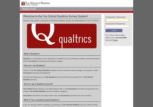 
                            13. the Fox School Qualtrics Survey System! - Temple University