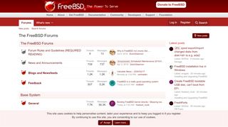 
                            1. The FreeBSD Forums