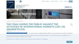 
                            6. The FSMA warns the public against the activities of International ...