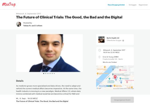 
                            12. The Future of Clinical Trials: The Good, the Bad and the Digital | Meetup