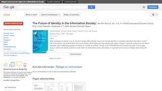 
                            11. The Future of Identity in the Information Society: 4th IFIP WG 9.2, ...