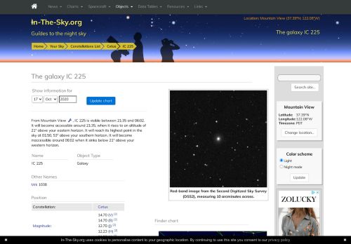 
                            9. The galaxy IC 225 - In-The-Sky.org