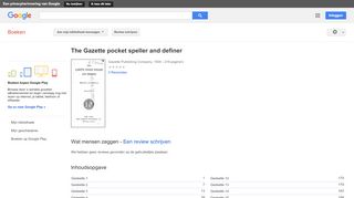 
                            10. The Gazette pocket speller and definer - Resultaten voor Zoeken naar boeken met Google