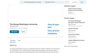 
                            11. The George Washington University | LinkedIn