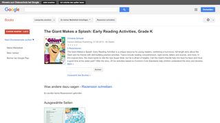 
                            11. The Giant Makes a Splash: Early Reading Activities, Grade K