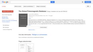 
                            9. The Global Paleomagnetic Database: Design, Installation ...