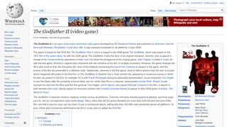 
                            11. The Godfather II (video game) - Wikipedia