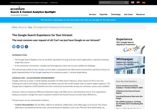 
                            10. The Google Search Experience for Your Intranet | Search Technologies