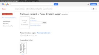 
                            10. The Gospel standard, or Feeble Christian's support
