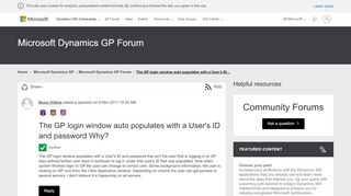 
                            12. The GP login window auto populates with a User's ID and password ...