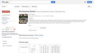 
                            13. The Grammar School: Striving for Excellence for 50 Years in a Public ...