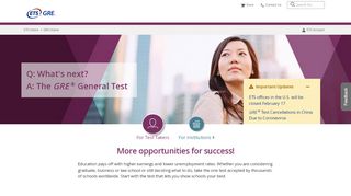 
                            2. The GRE Tests - ETS.org