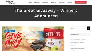 
                            10. The Great Giveaway - Winners Announced | Ashdown-Ingram